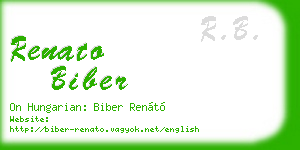renato biber business card