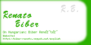 renato biber business card